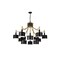 Cwi Lighting Corna 12 Light Down Chandelier With Matte Black & Satin Gold Finish 1017P32-12-129-A - alternate 1